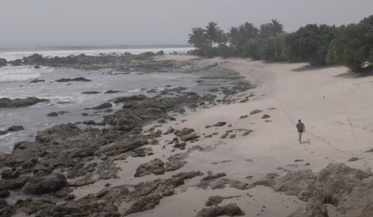 Dawn patrol at one of Ghana's longest waves (550m) Surfing Ghana