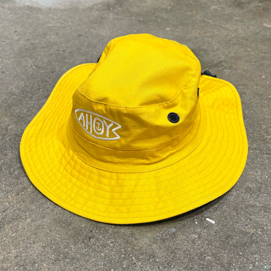 Top front view of Ahoy Bucket Hat - Yellow