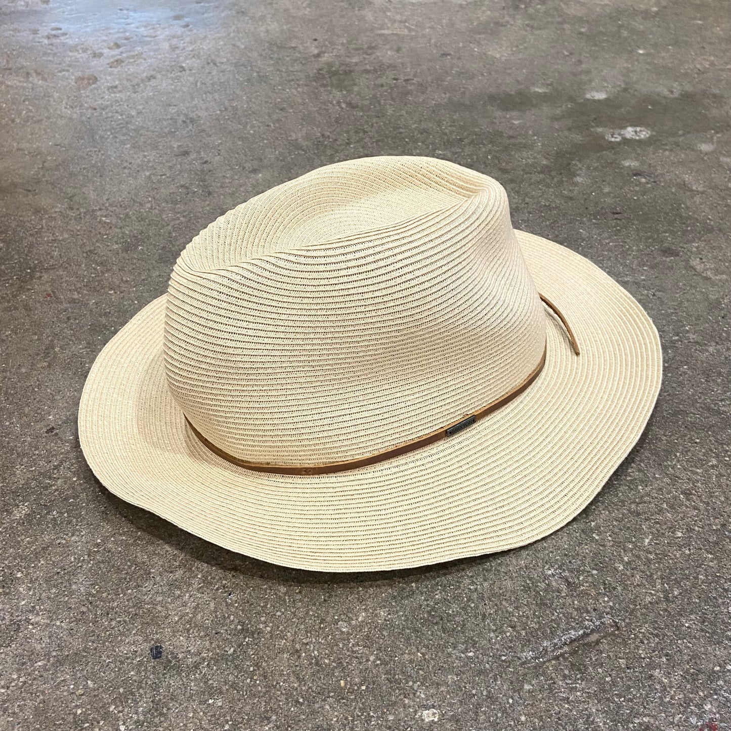 BRIXTON WESLEY STRAW PACKABLE FEDORA