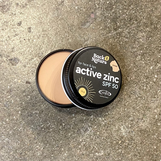 Back To Nature Active Zinc SPF 50, 15 G - Beige Sunscreen