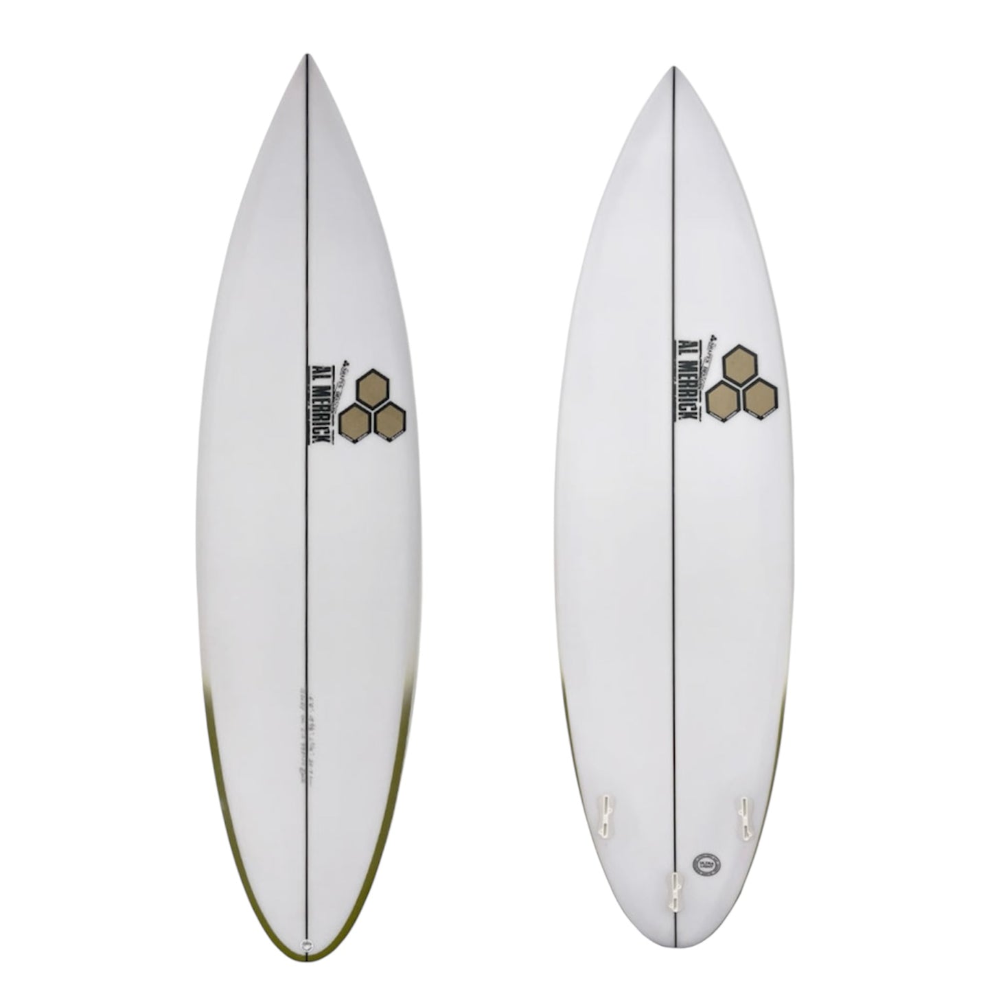 Channel Islands Goldie Surfboard front and rear view