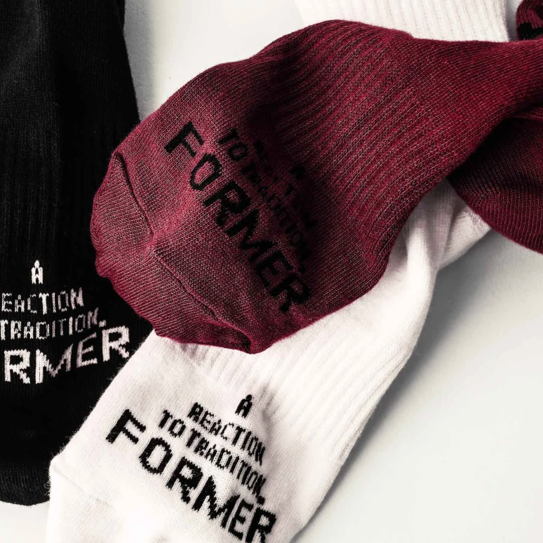 Three different colours of the Franchise Sock from Former