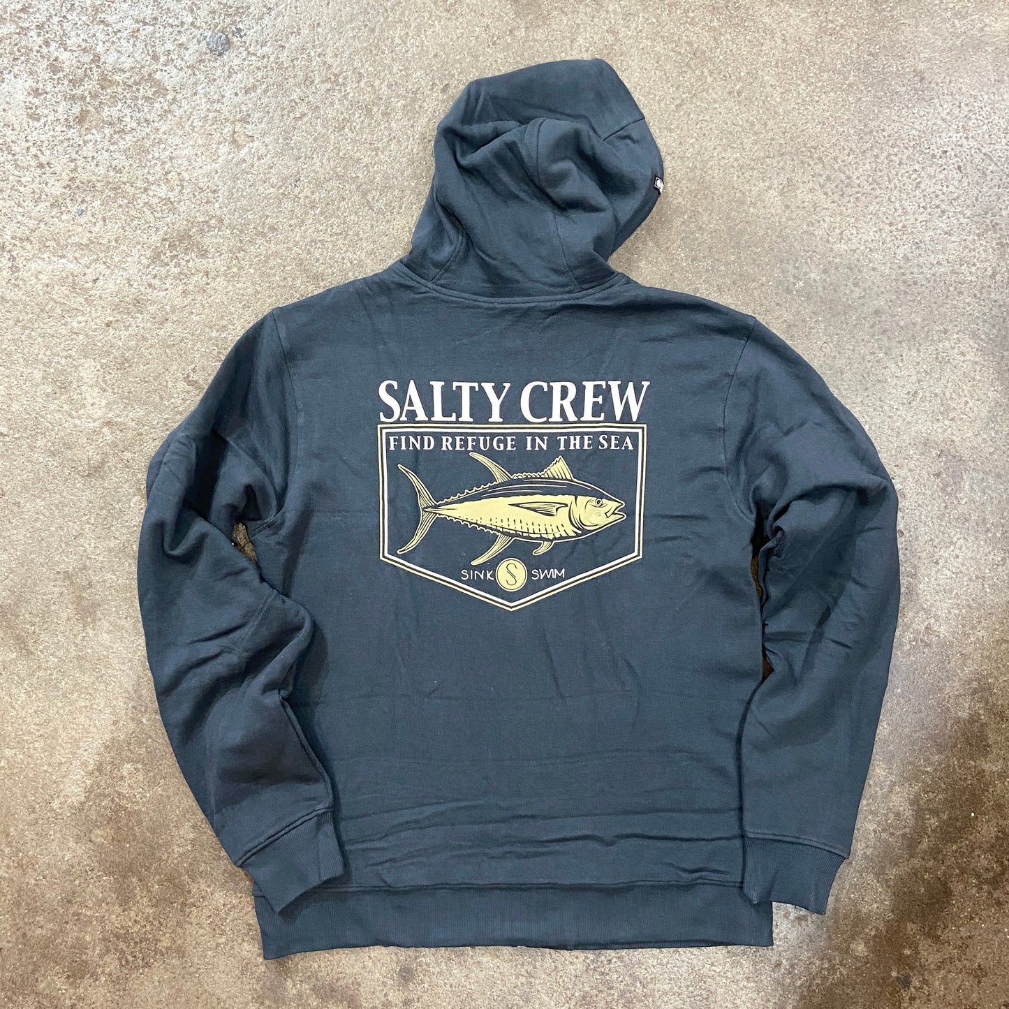 SALTY CREW ANGLER SHERPA ZIP FLEECE - COAL/BLACK
