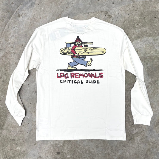 The Critical Slide Society Log Removals Longsleeve Tee - Vintage White