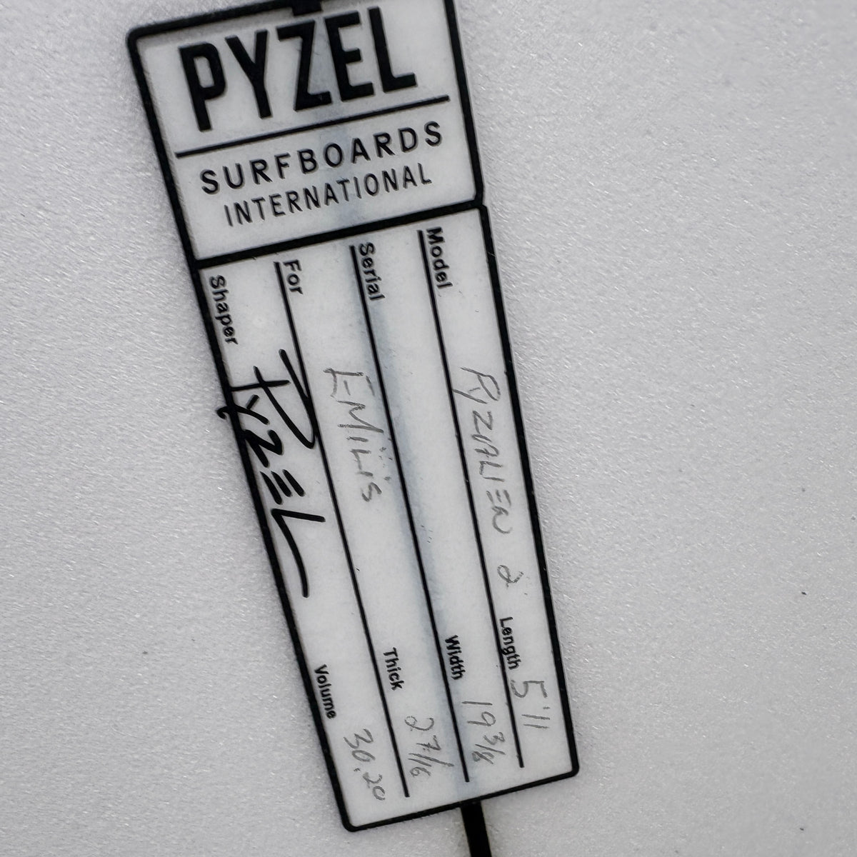 Pyzel Pyzalien 2 5'11" 30.20L Second-Hand Surfboard