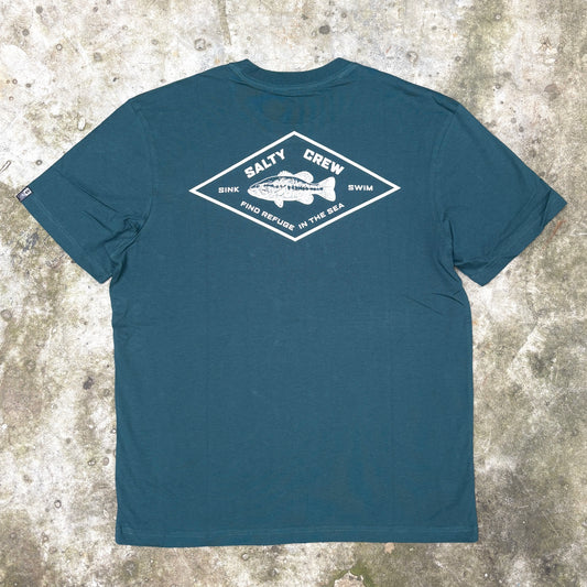Salty Crew Diamond Bass Crew Tee - Atlantic Blue