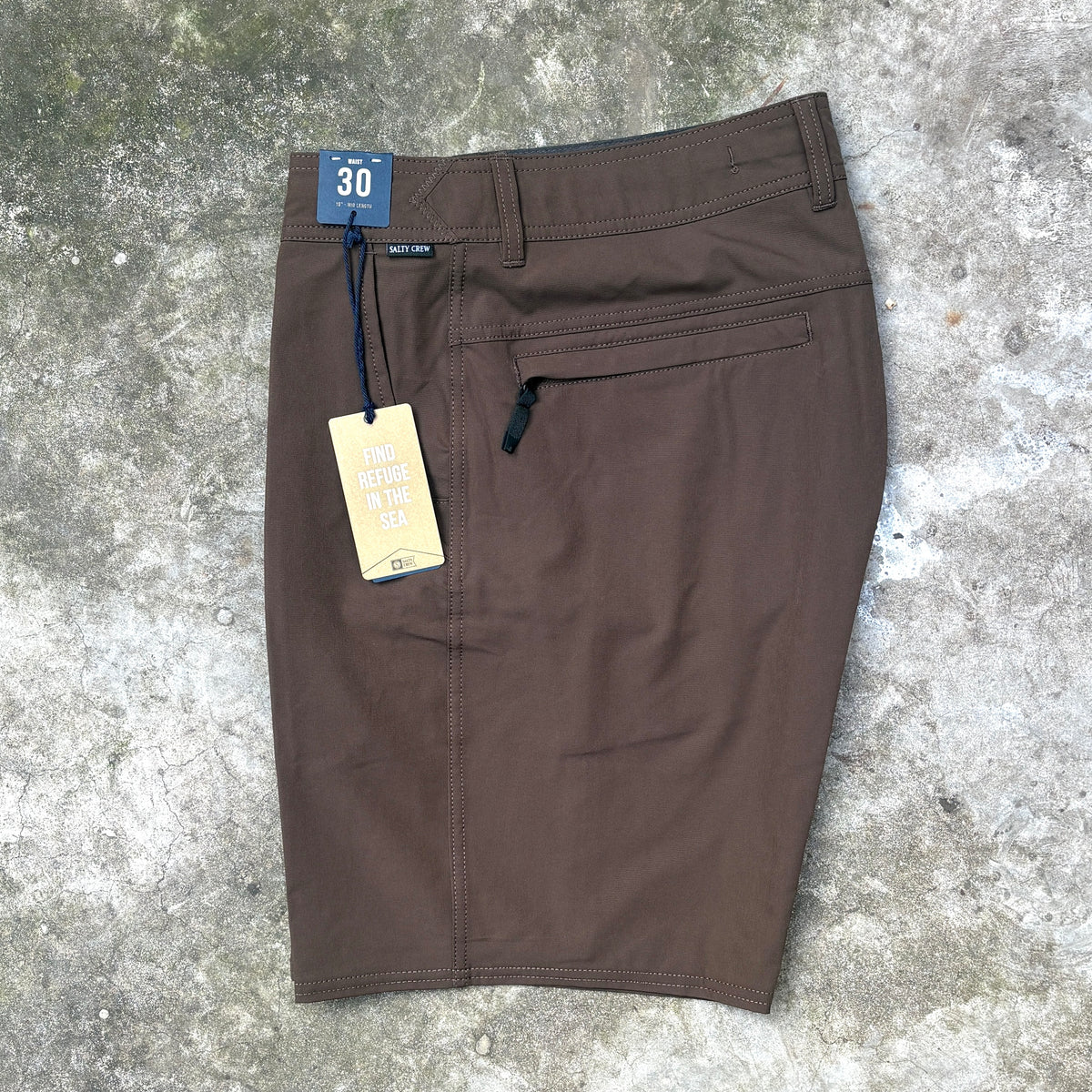 SALTY CREW Transom 18" Tech Short - Washed Brown
