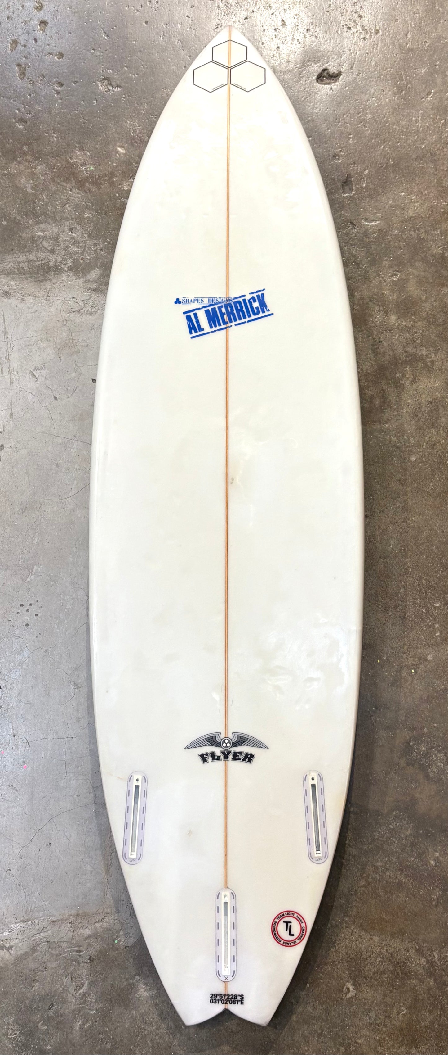 CHANNEL ISLANDS OG FLYER 6'0" 18 3/4" 2 5/16" 27.9L