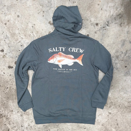 Salty Crew Snapper Fleece Hood - Storm
