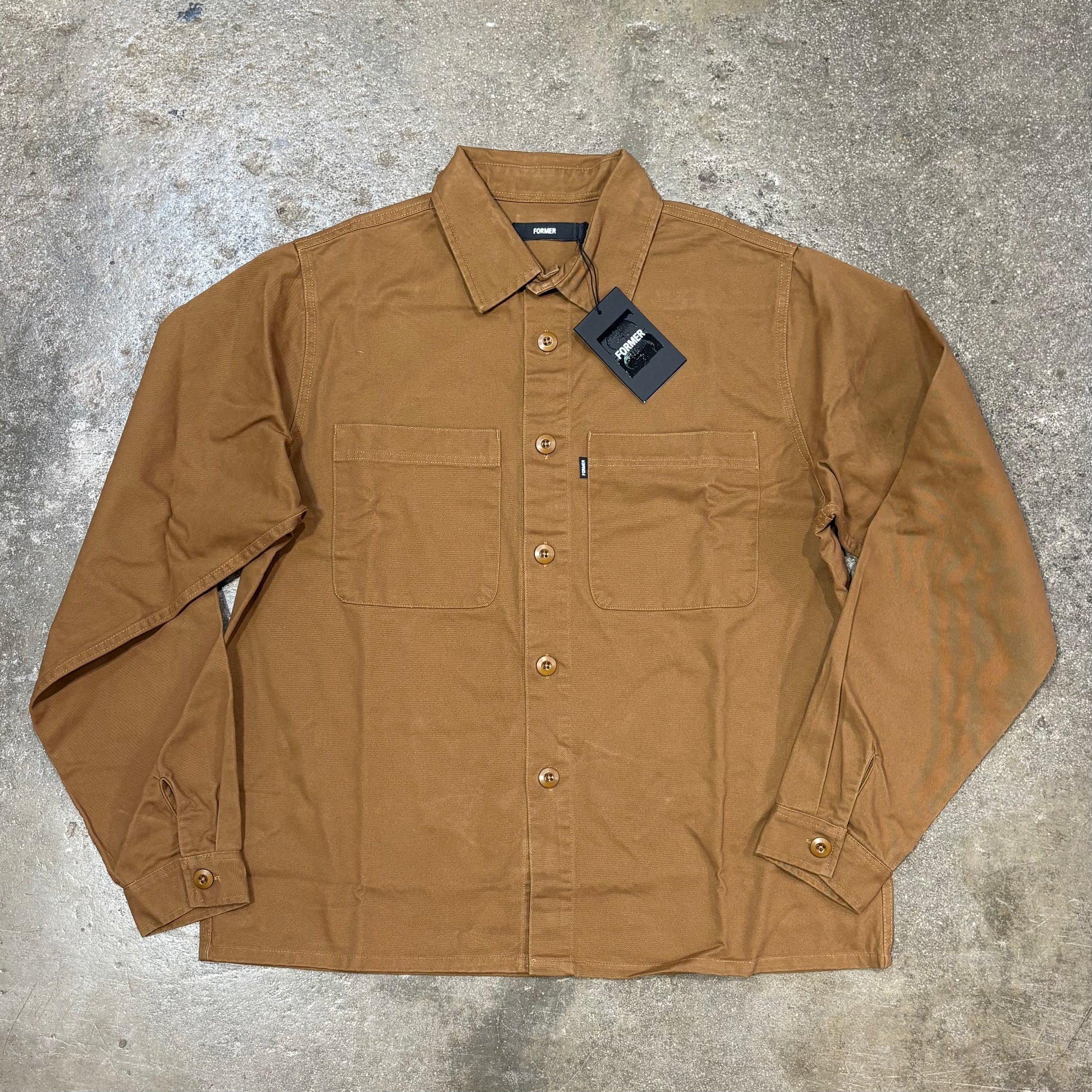 Front view of Former Legacy LS Overshirt / Copper