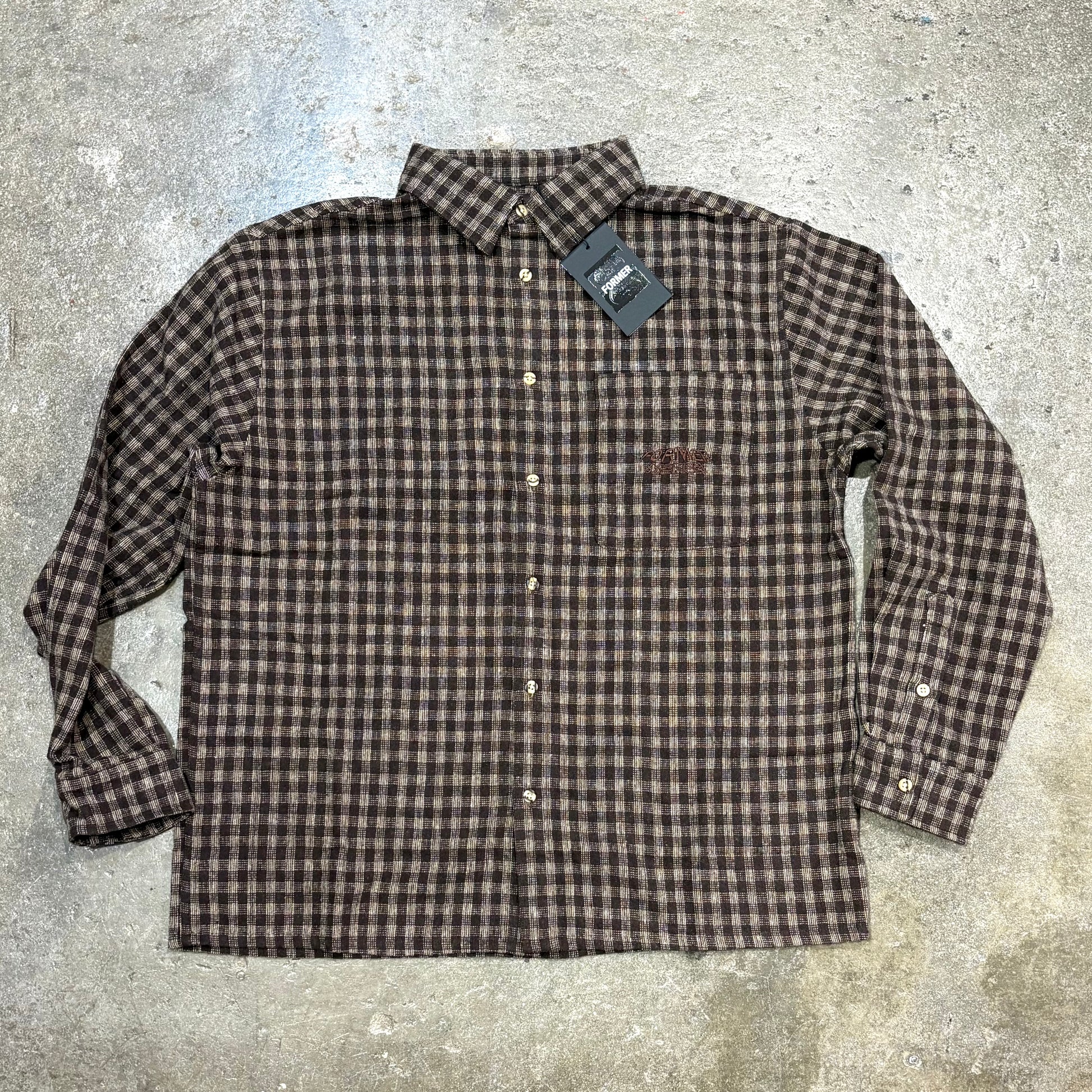 Front view of Former Merchandise Marquee Flannel LS Shirt