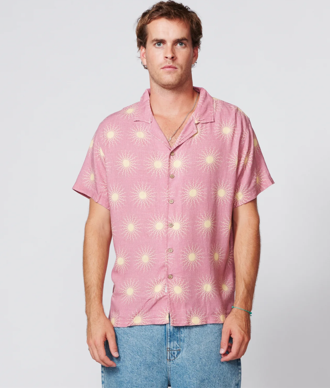 The Critical Slide Society - Sun Salute Resort Shirt - Dusty Rose