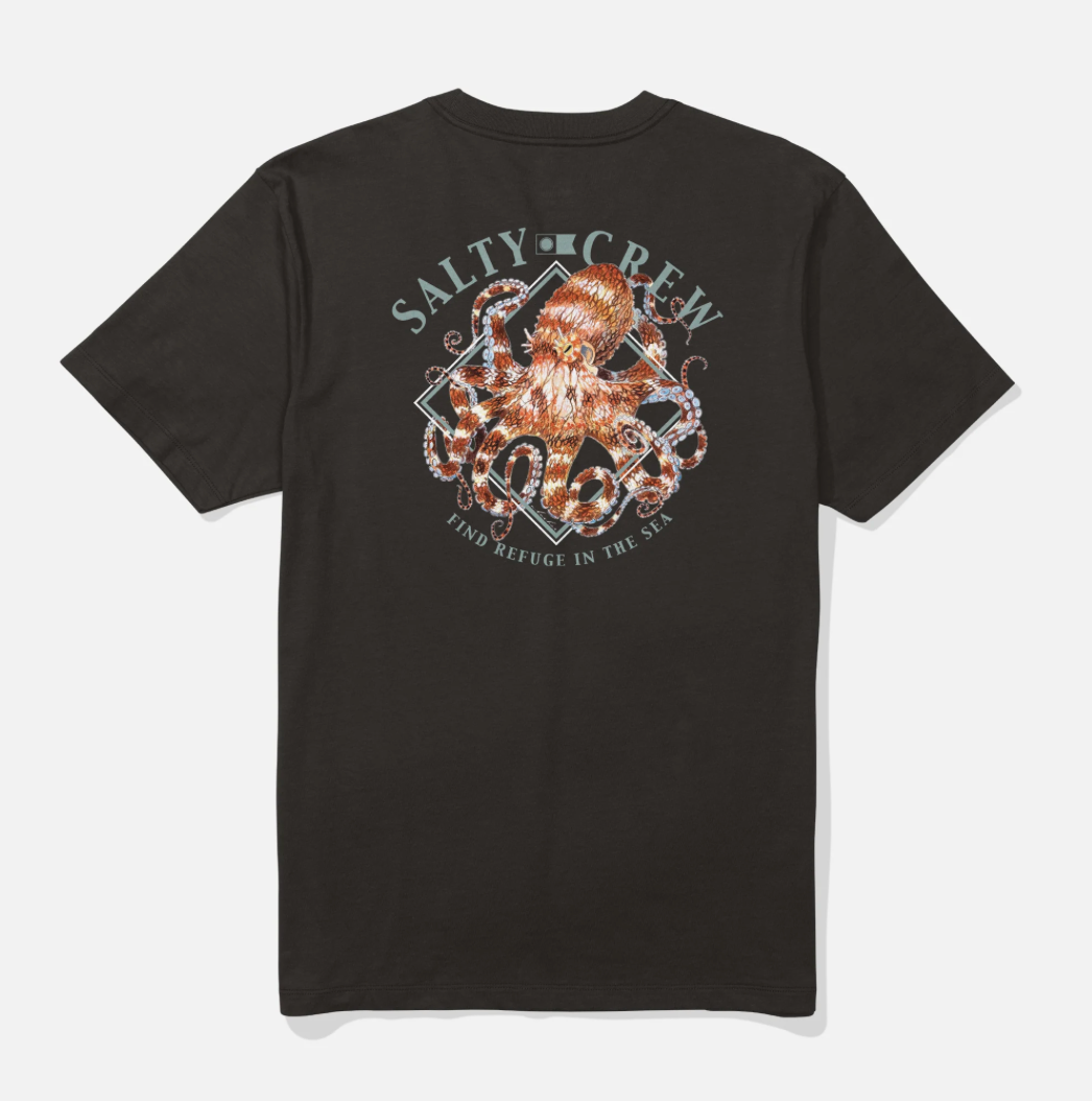 Salty Crew Octopod Crew Tee - Black