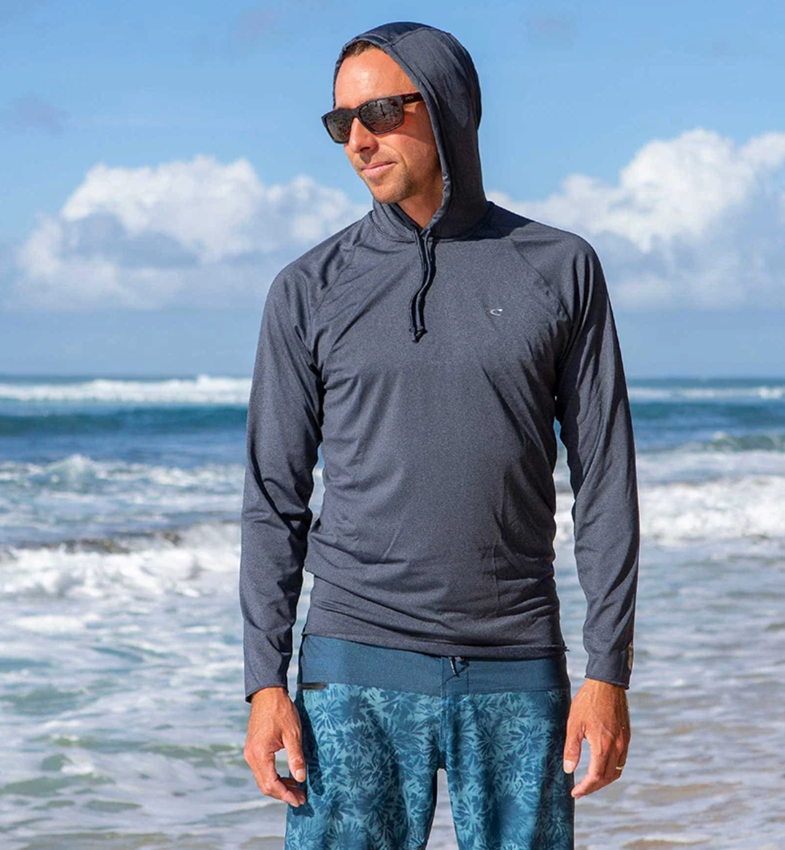 O'Neill Hybrid Long Sleeve Sun Hoodie – Graphite