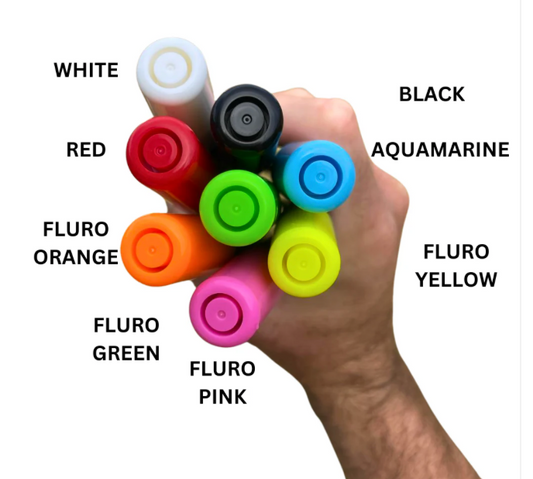 SURFPAINTS FLURO ACRYLIC PAINT PENS - SIZE 4MM BULLET NIBS