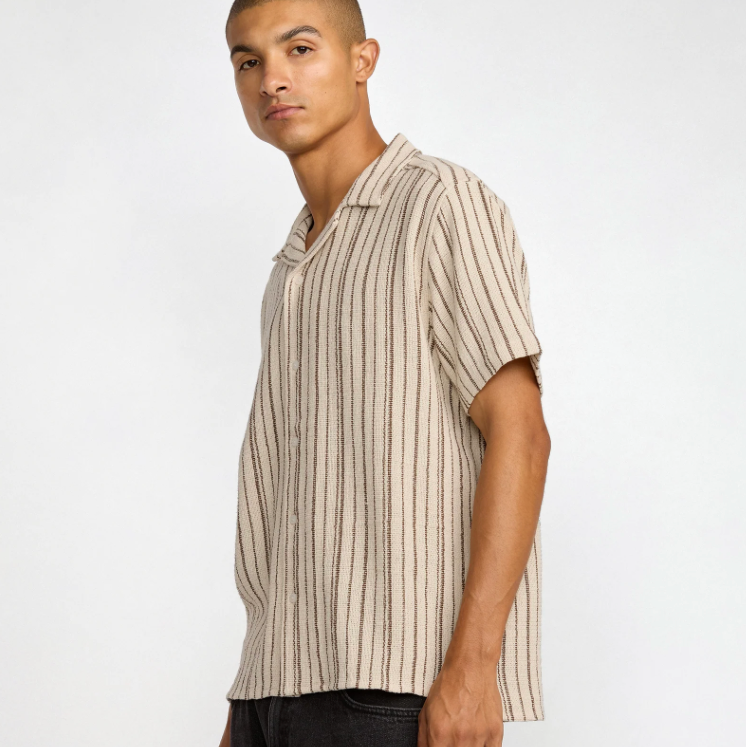 RVCA Vacancy Stripe Short Sleeve Shirt