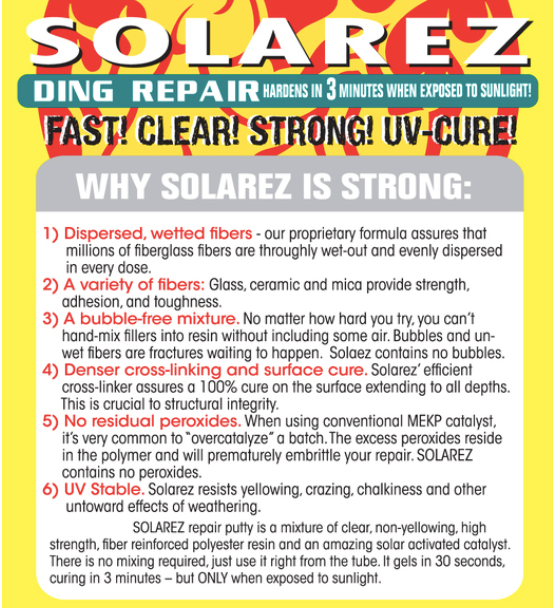 SOLAREZ POLYESTER DING REPAIR 15ML