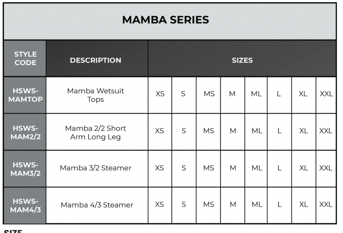 HURRICANE MAMBA WETSUIT TOP