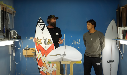 Britt Merrick and the Goldie Surfboard