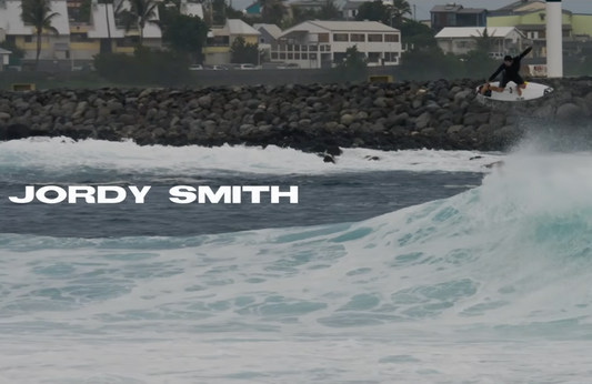 Jordy Smith surfing on Reunion Island