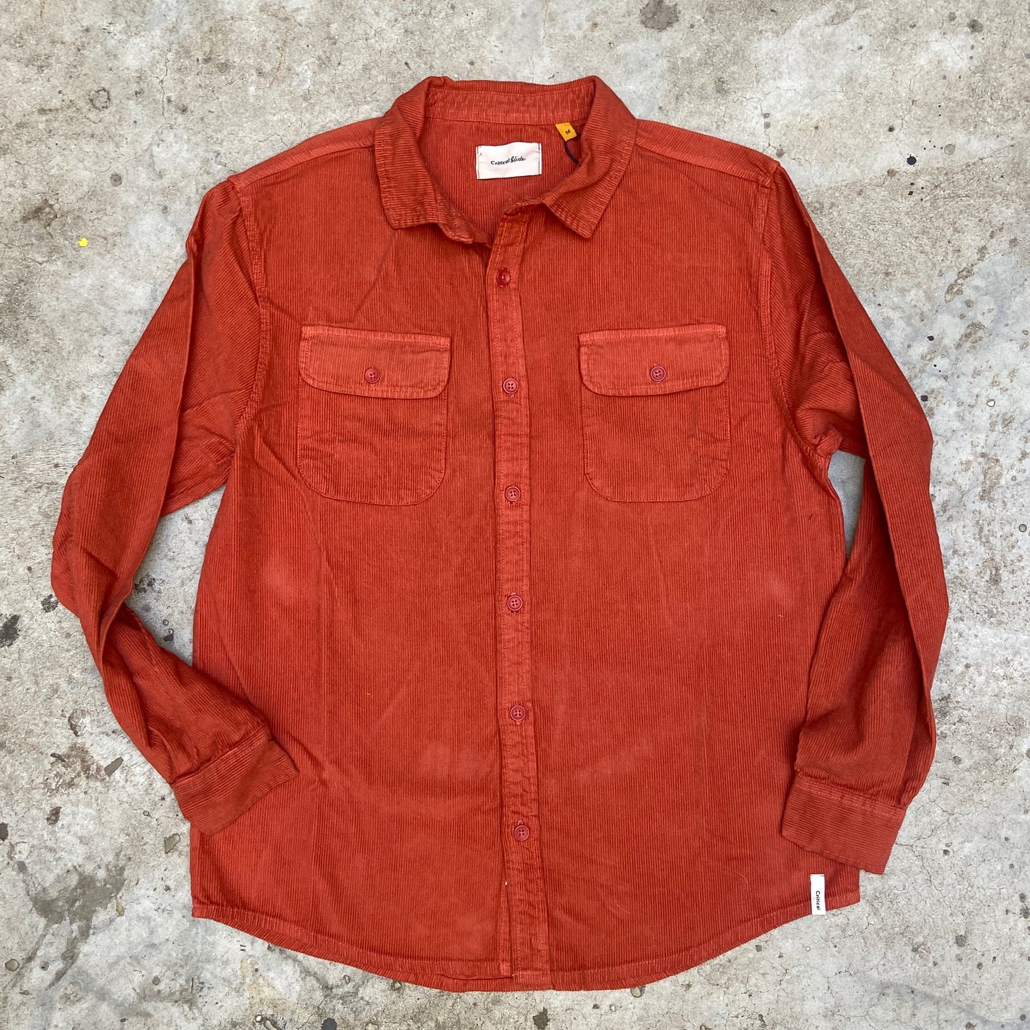 LAZY BOY CORD LS SHIRT - RED