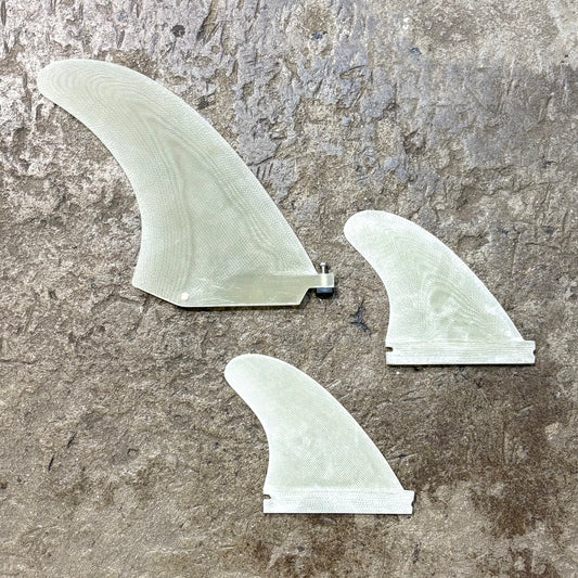 Clear 6.5 SINGLE FIN + 4"  SIDE BITES frontal view