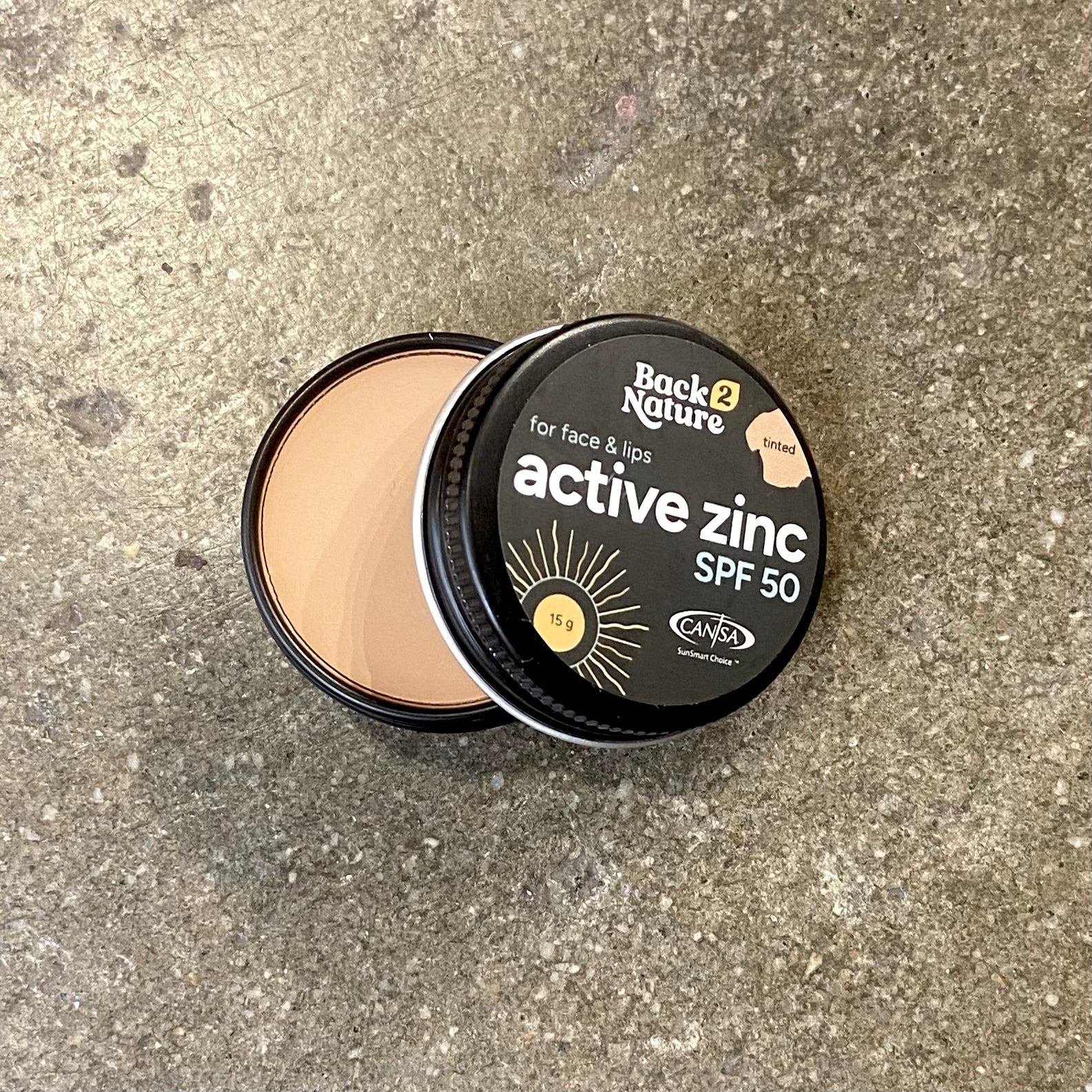 Back To Nature Active Zinc SPF 50, 15 G - Beige Sunscreen