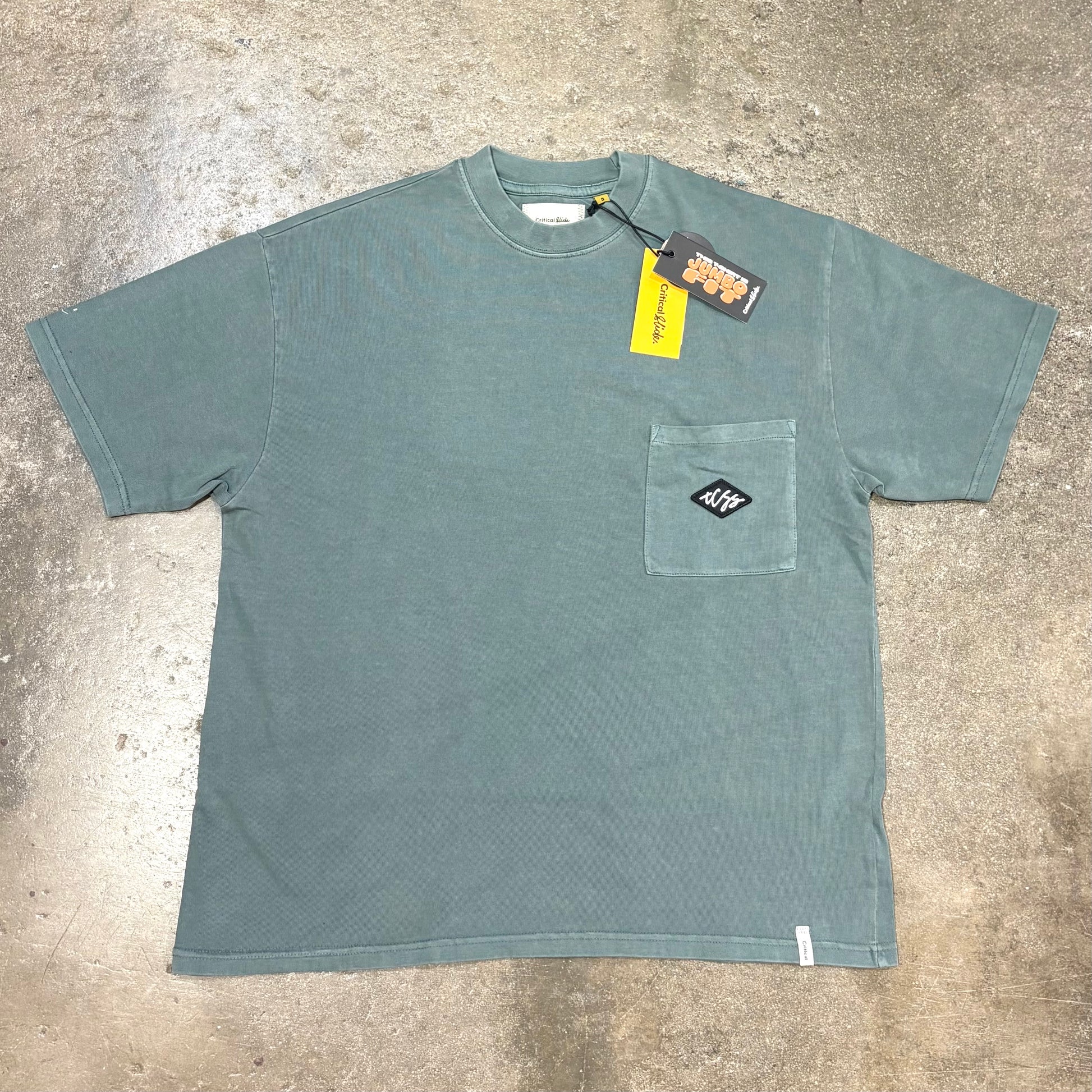 TCSS   SCRIBBLE POCKET JUMBO FIT TEE - OCEAN