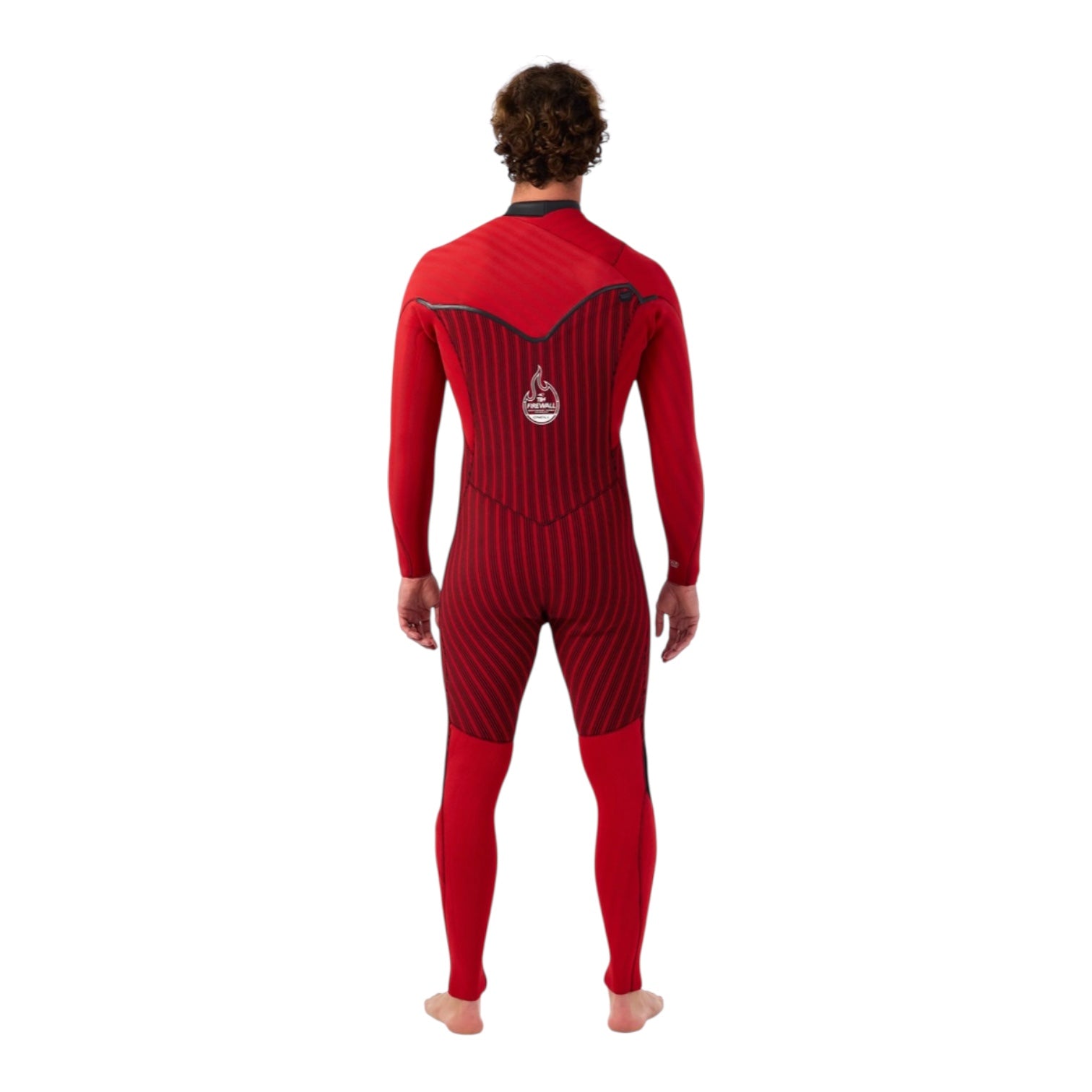 Jordy Smith wearing  a wetsuit inside out back view on a white background