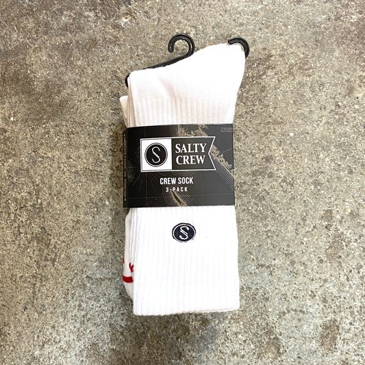 Salty Crew Line Up White Sock 3 Pack