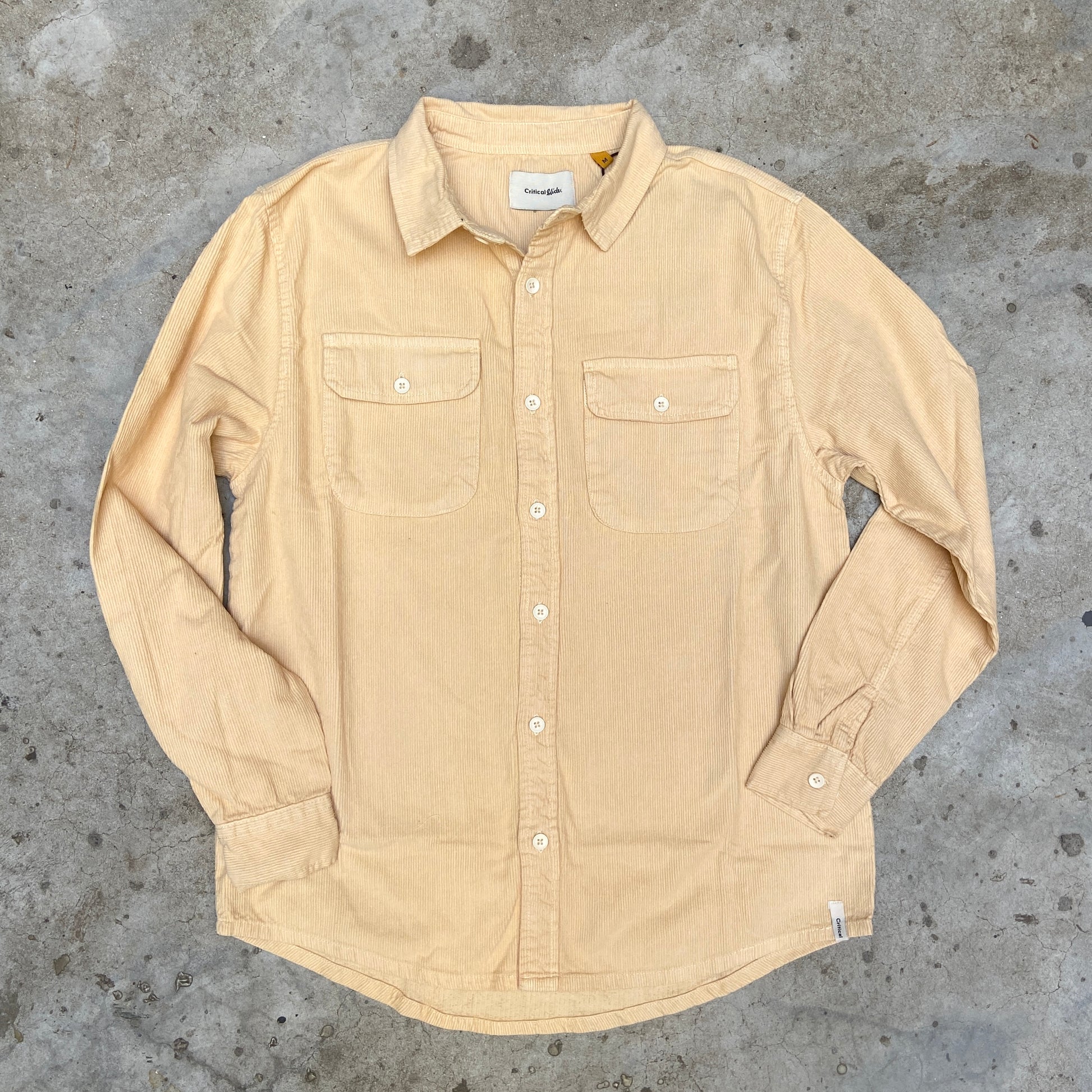 LAZY BOY CORD LS SHIRT - SAND