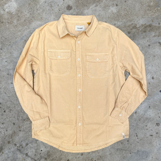 LAZY BOY CORD LS SHIRT - SAND