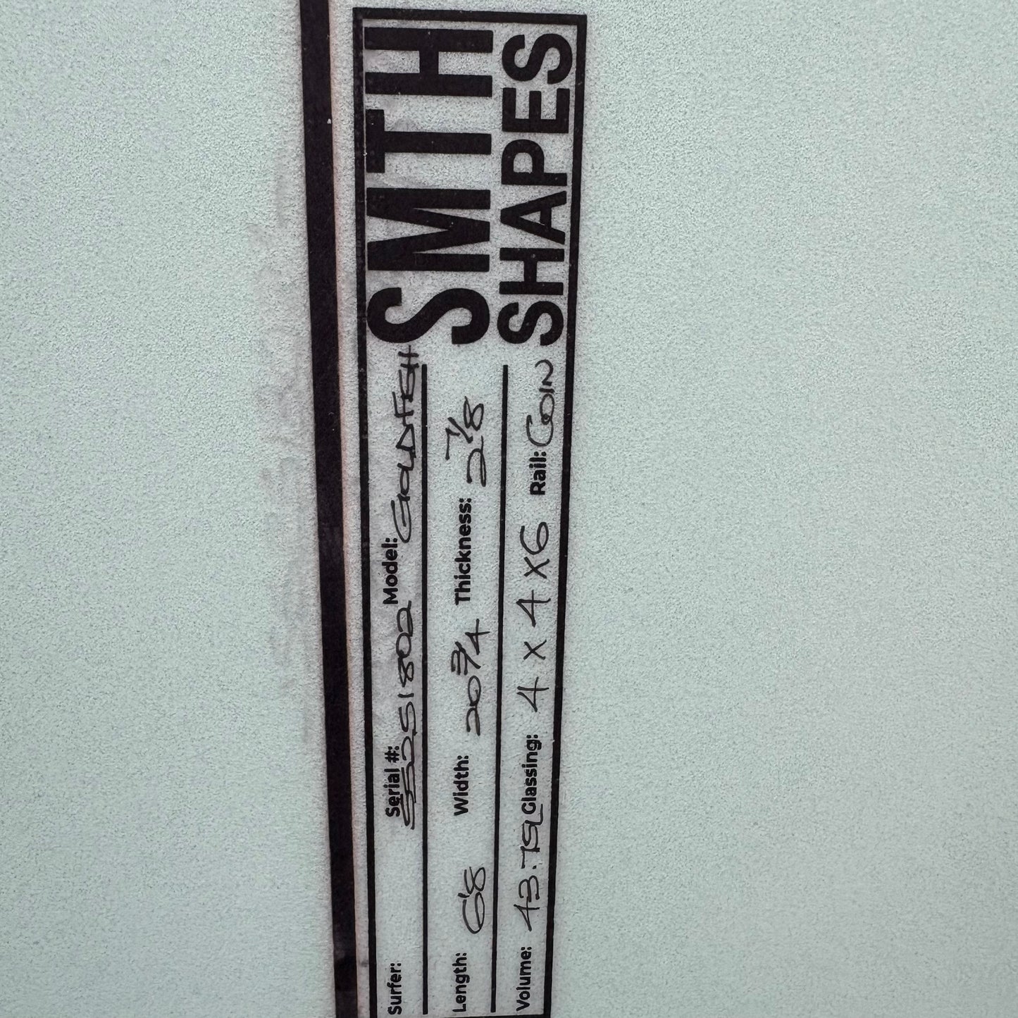 Smth Shapes   Goldfish Midlength   6'8  -  20 3/4  -  2 7/8  -  43.75L