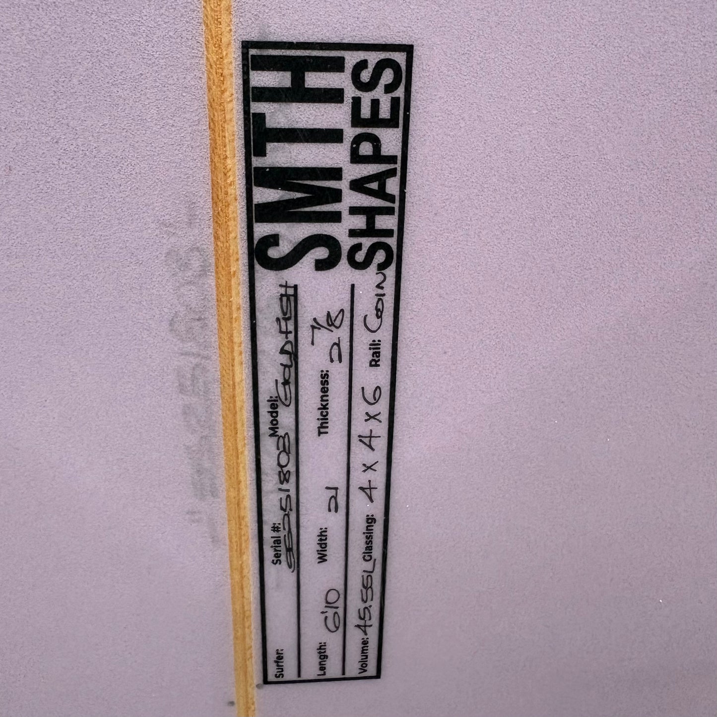 Smth Shapes   Goldfish Midlength   6'10  -  21  -  2 7/8  -  45.55L