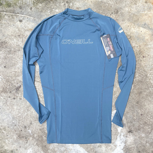 O'Neill Basic Skins UPF 50+ Long Sleeve Rash Guard – Dusty Blue