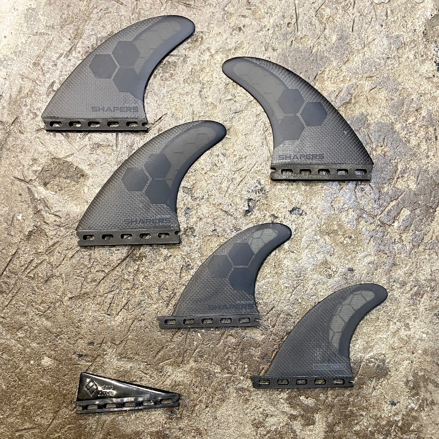 SHAPERS AM STEALTH FIVE FIN SET – LARGE