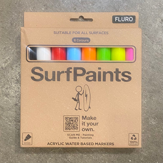 SURFPAINTS FLURO ACRYLIC PAINT PENS - SIZE 4MM BULLET NIBS
