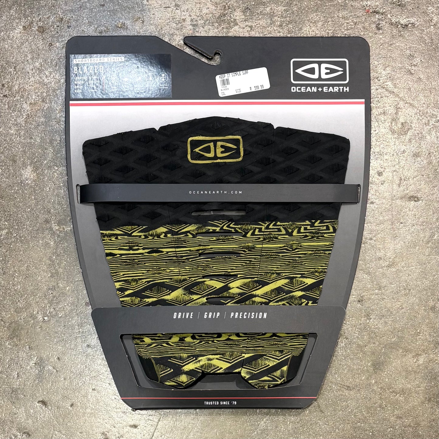 Ocean & Earth Blazed 3-Piece Surfboard Tail Pad