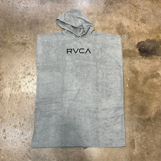 Gray hoodie with 'RVCA' logo on a textured surface