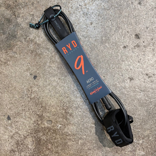 RYD   AERO  9' ANKLE CUFF LONGBOARD LEASH