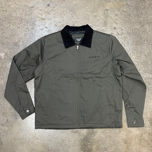 Front view of Former Merchandise Reynolds Jacket in Dark Olive