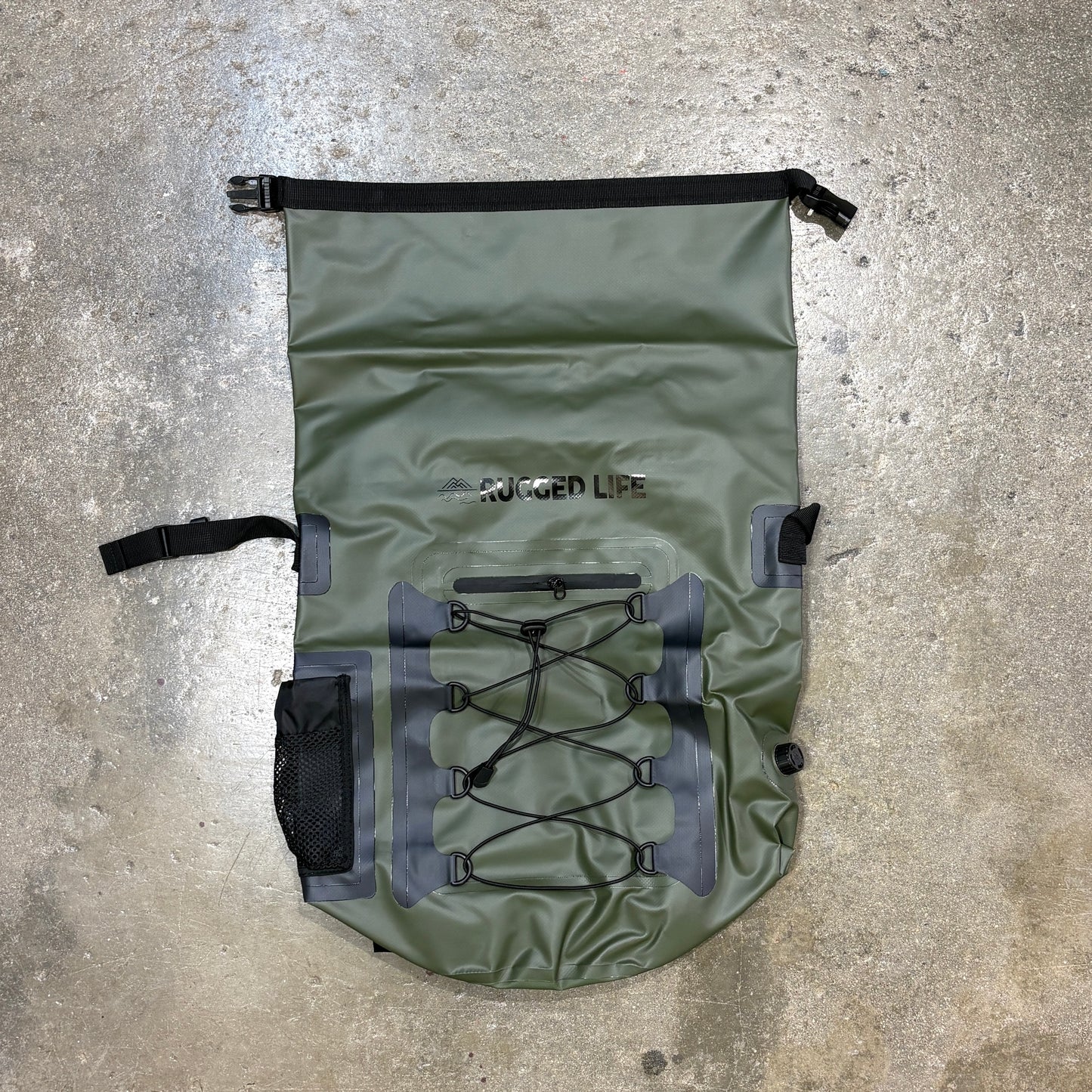 Rugged Life 40L Dry & Compression Bag Backpack – Dark Green