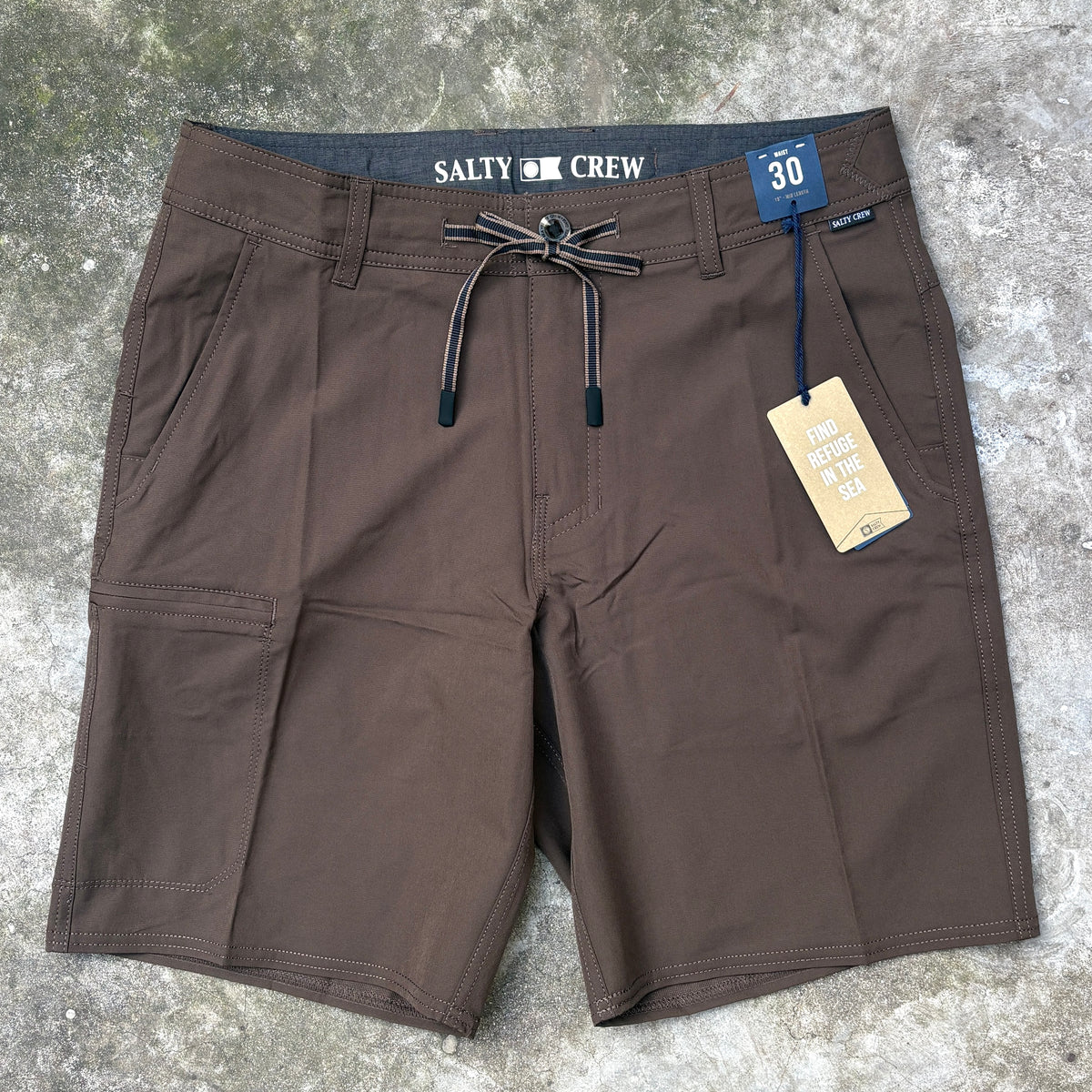 SALTY CREW  Transom 18" Tech Short - Washed Brown