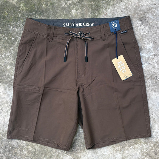 SALTY CREW  Transom 18" Tech Short - Washed Brown