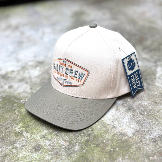Salty Crew Tailfin Snapback - Off White/Green