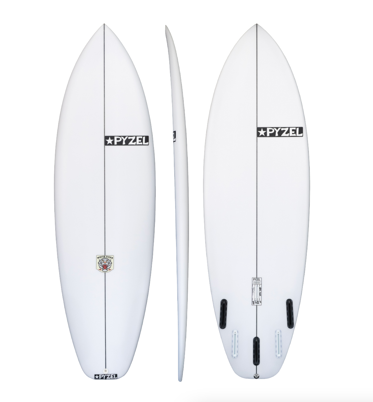 Pyzel White Tiger 5'8 – 20 × 2 5/8 – 33.5L Futures