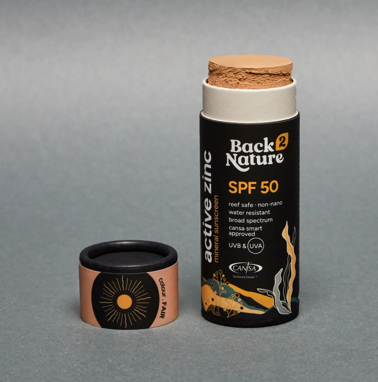 Back to Nature ACTIVE ZINC SPF 50 DARK at Keep it simple surf Store in ...