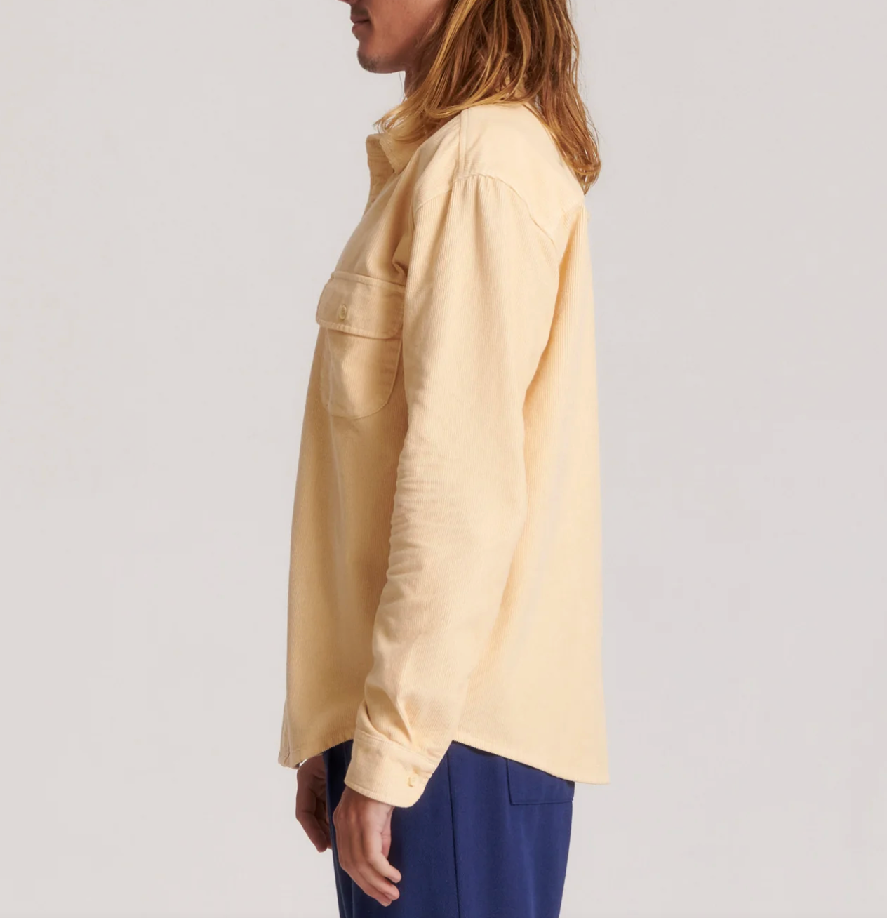 LAZY BOY CORD LS SHIRT - SAND