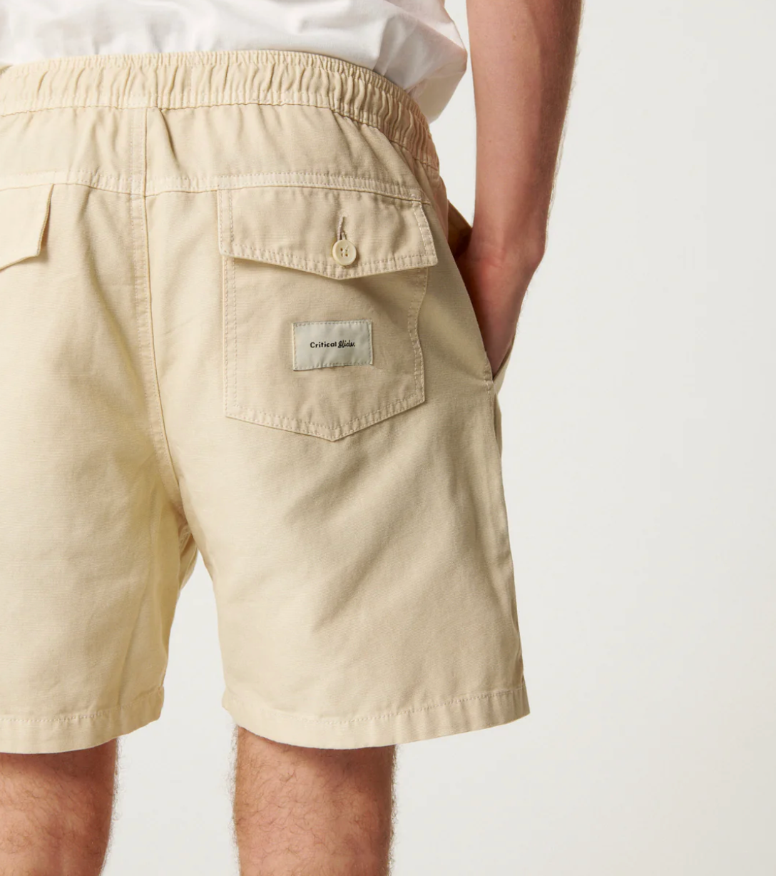 The Critical Slide Society   All Day Canvas Short - Ecru