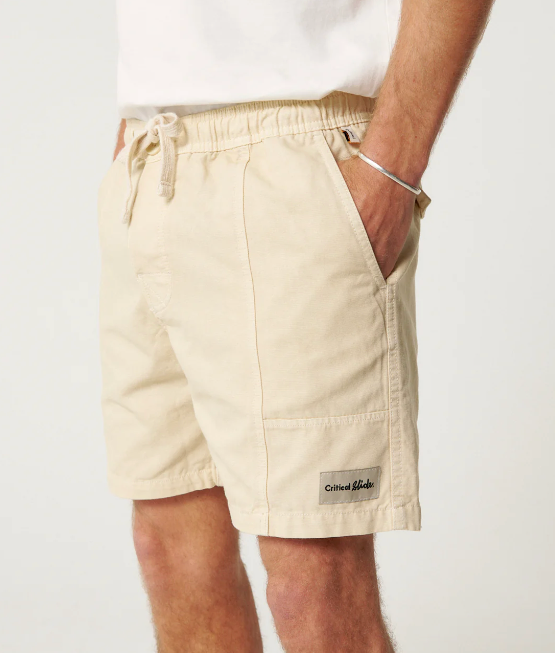 The Critical Slide Society   All Day Canvas Short - Ecru